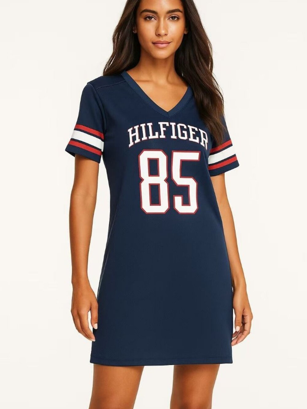 Tommy Hilfiger Sports Dress Navy Blue Size XXS Women's Short Sleeve V Neck New
